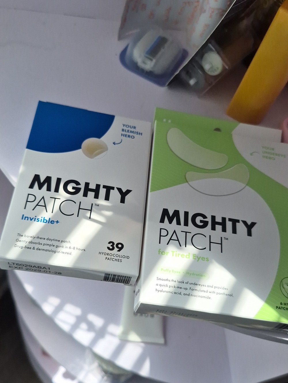 Invisible+ Hydrocolloid Pimple Patches - & Eye Patches 39 Count - Hero Nwt